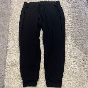 Tommy John Black Pajamas with Relaxed Fit and Elastic Waistband